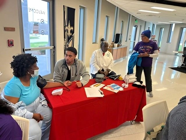 Community blood pressure screening clinic